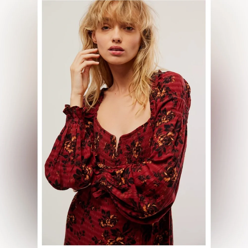 free people JAYMES midi dress . - Picture 5 of 8